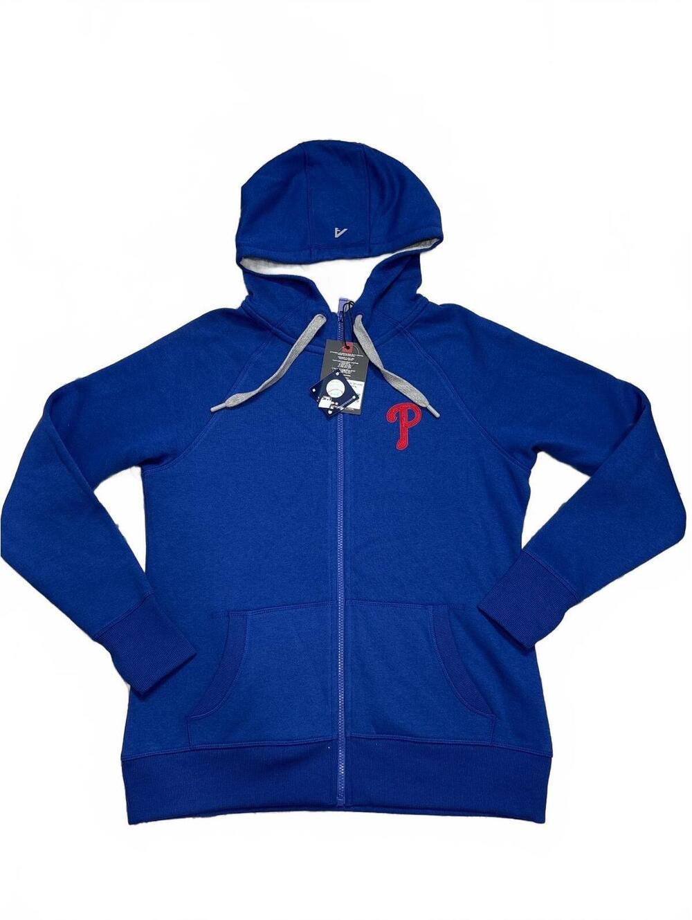 Antigua Women's Blue Full Zip Hoodie Size L